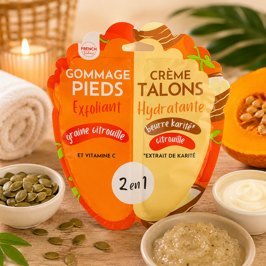 Duo Gommage / Crème hydratante Pieds - Graines de Citrouille