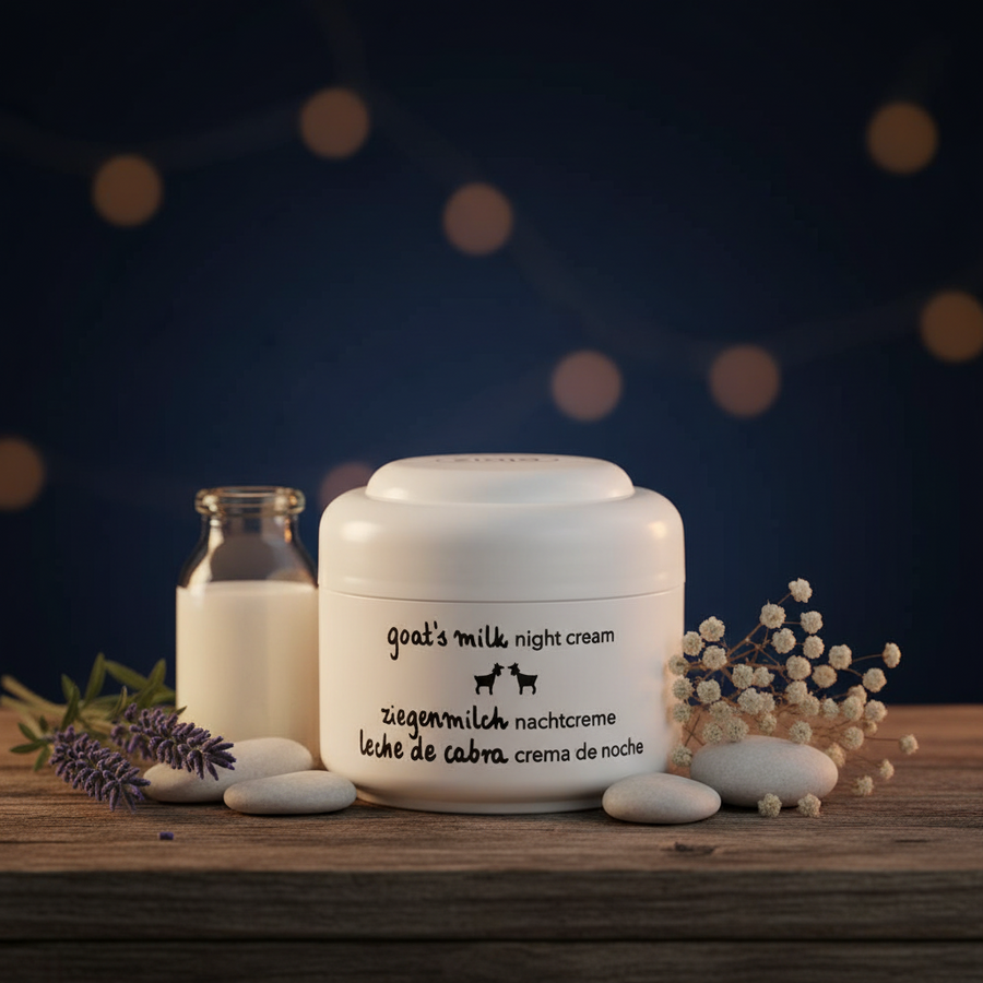 🌸 Crème de Nuit Anti-Âge au Lait de Chèvre 50 ml