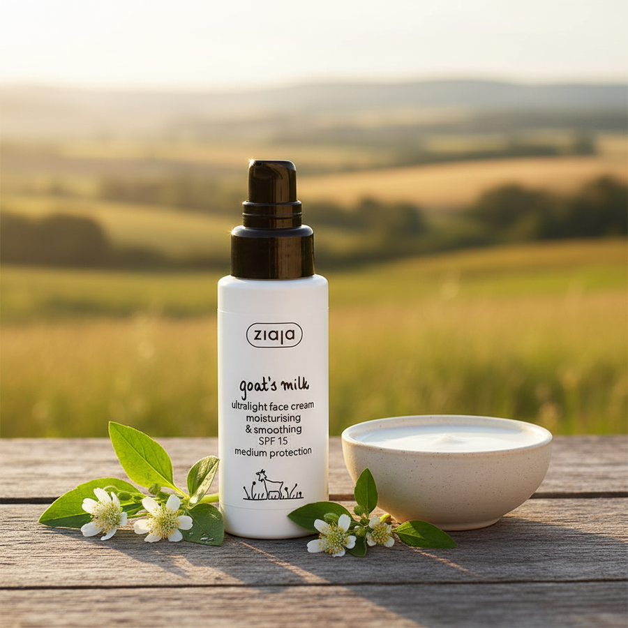 🌸 Crème Visage Légère & Lissante SPF 15 au Lait de Chèvre 50 ml