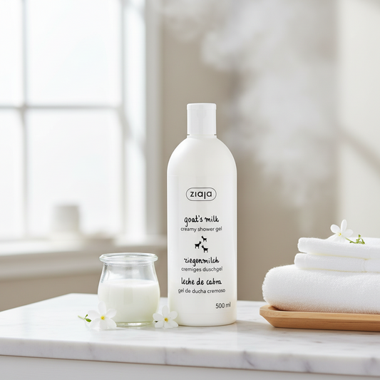 🌸 Crème de Douche Hydratante au Lait de Chèvre - Maxi Format 500ml