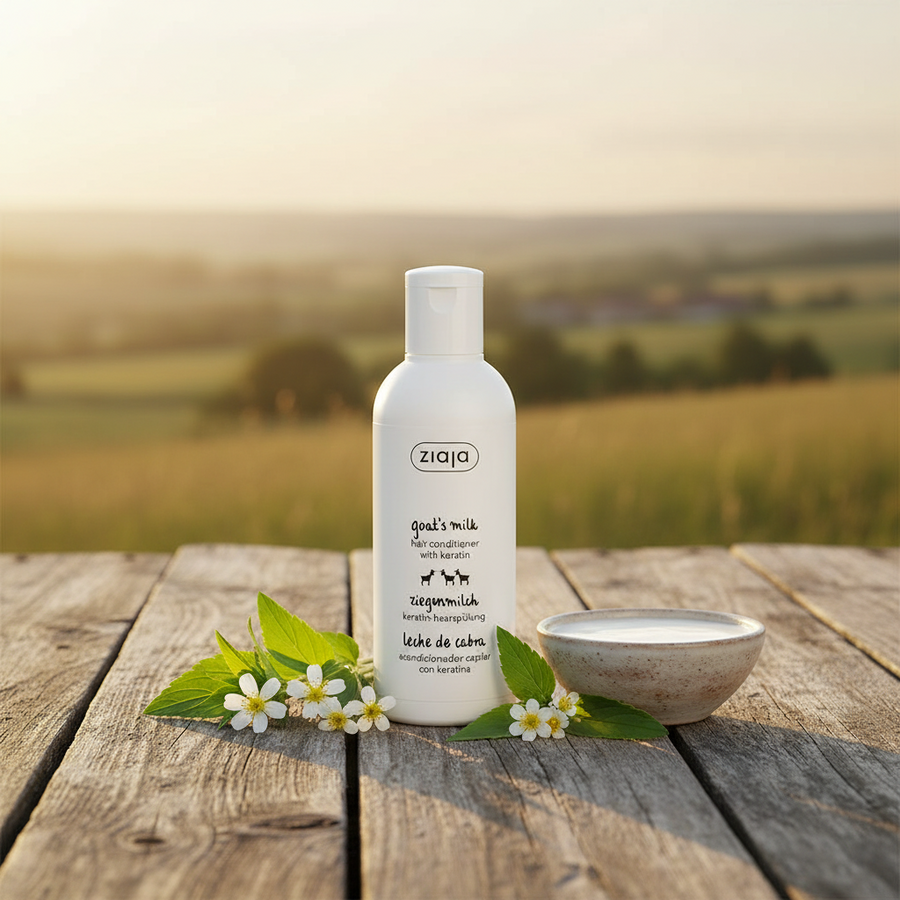 🌸 Après-Shampoing Réparateur à la Kératine et au Lait de Chèvre 200 ml