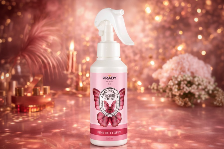 (Précommande) Spray Maison & Textile Pink Butterfly Prady – Désodorisant Parfum Glamour
