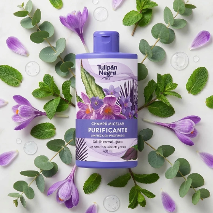 (Précommande) Shampoing Micellaire Purifiant – Tulipán Negro (Eucalyptus & Menthe)