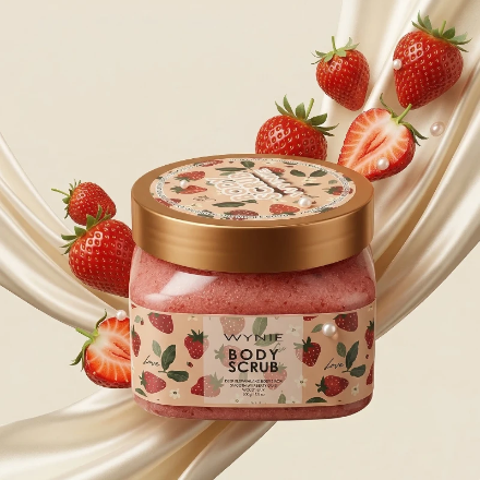 (Précommande) Body Scrub Exfoliant Fraise “Gourmet Edition” 350ml – Wynie