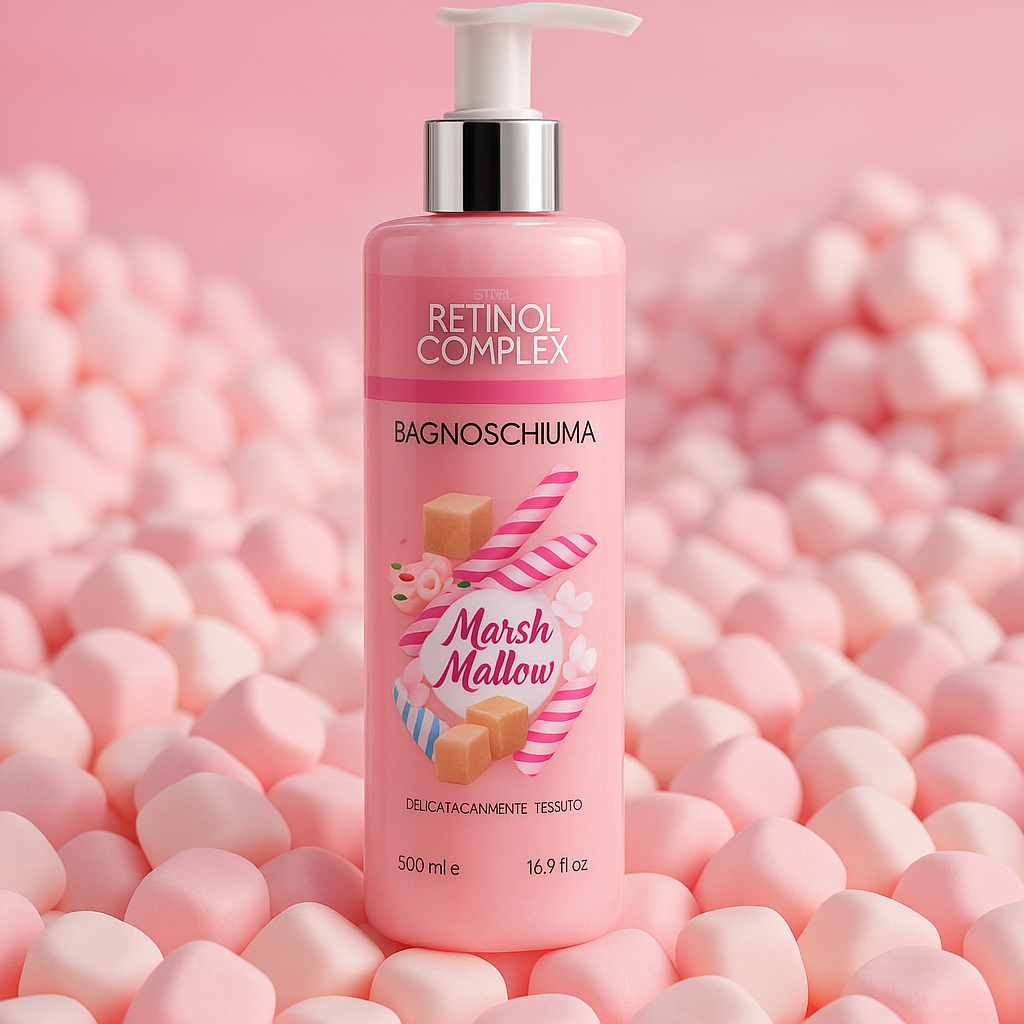 🍬 Gel Douche Marshmallow Retinol Complex – 500 ml