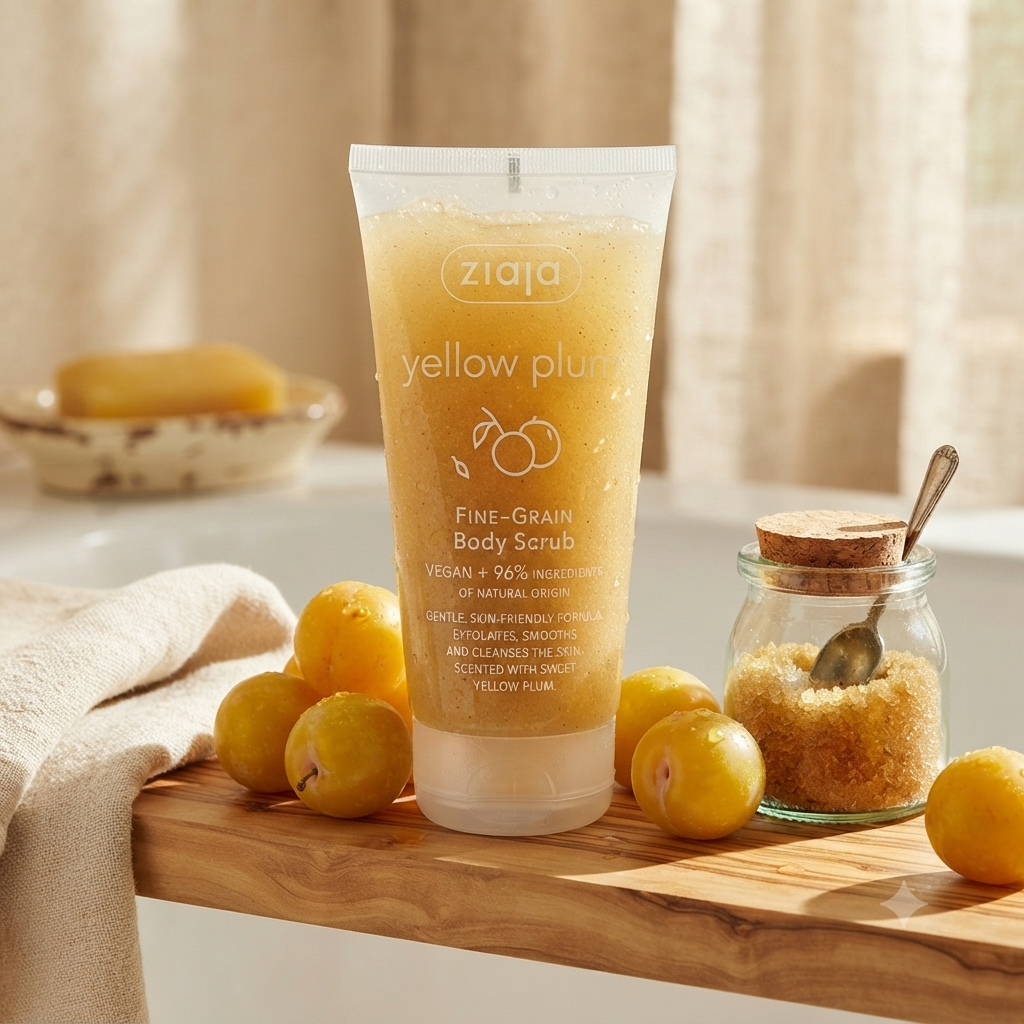 Gommage Corps Prune Jaune – 160 ml 🌿💛