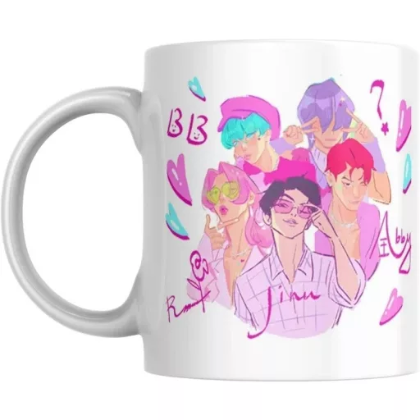 (Précommande) Mug en porcelaine K-pop Demon Hunters Saja Boys 315 ml (11 oz) avec coffret cadeau
