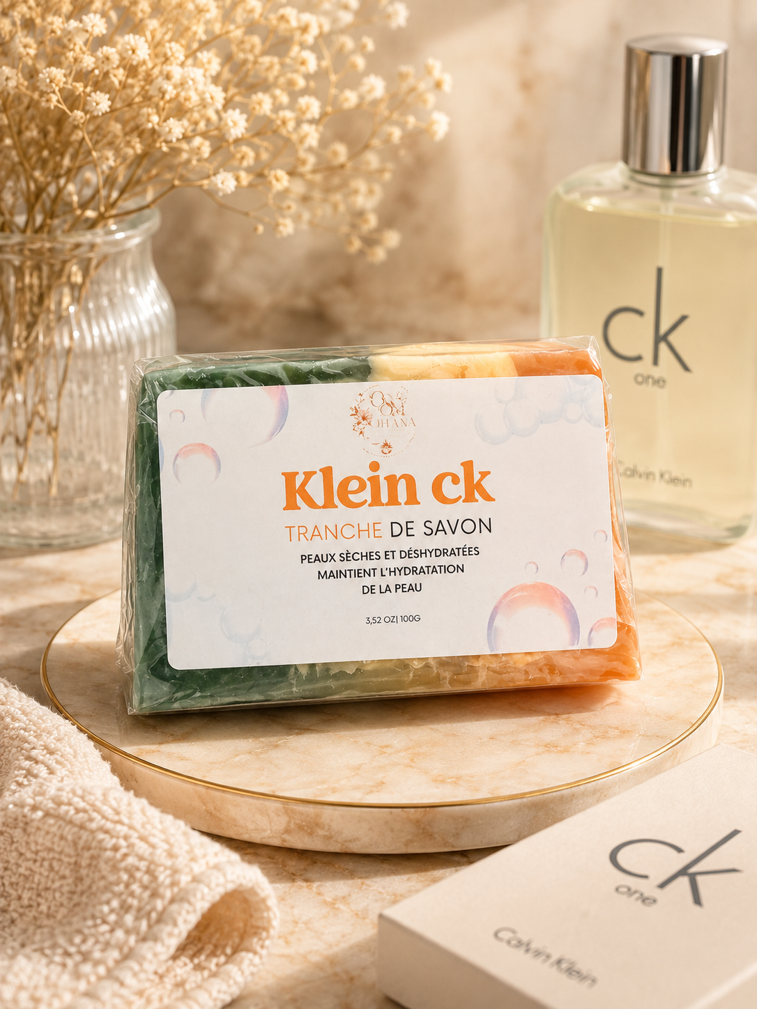 Tranche de savon glycérine Klein ck de Calvin Klein
