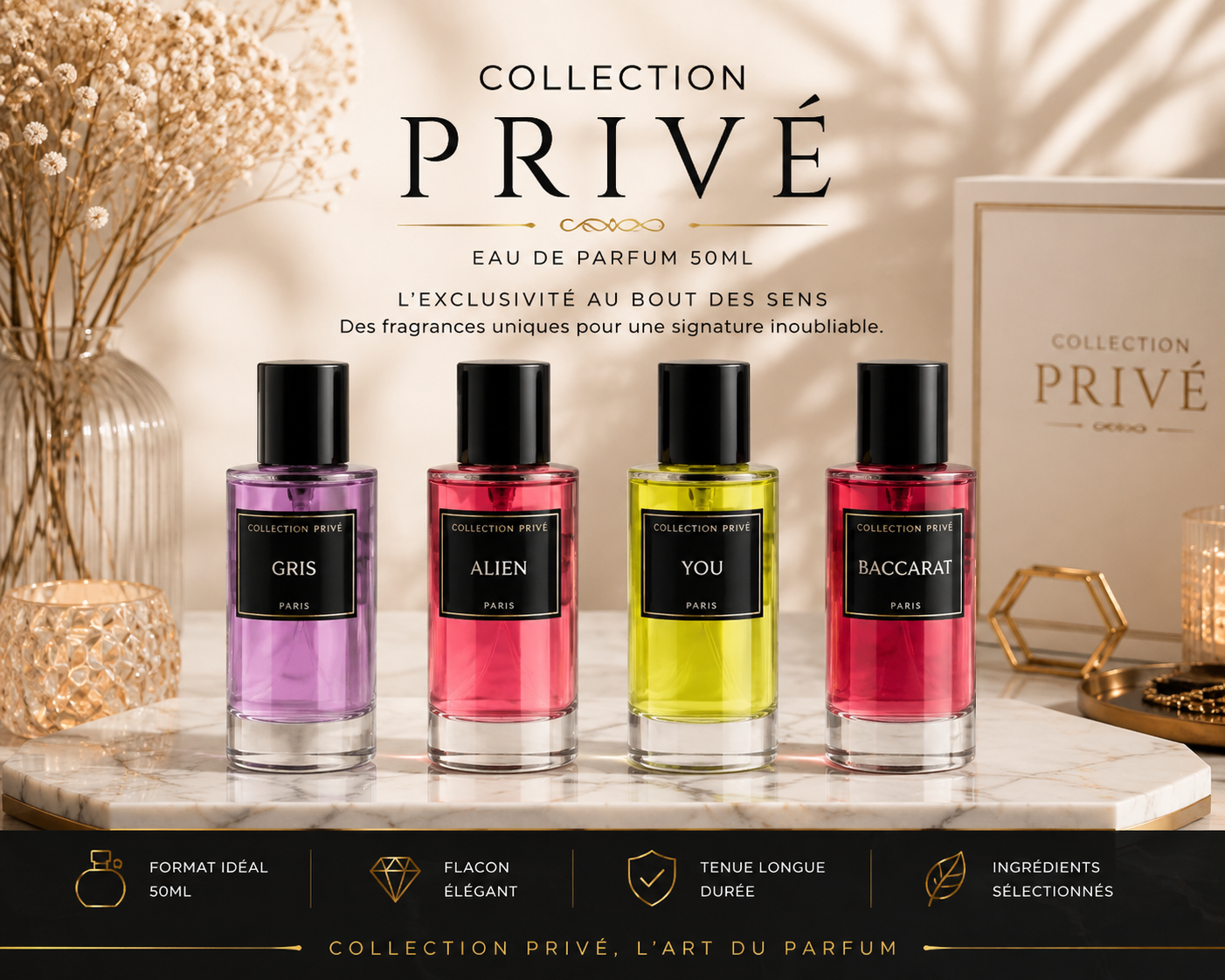 Collection Privée – Eau de Parfum 50 ml ✨(senteurs au choix)