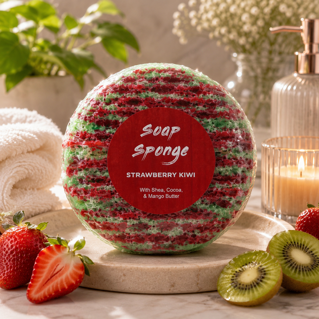 Savon Mousse au Beurre - Fraise Kiwi