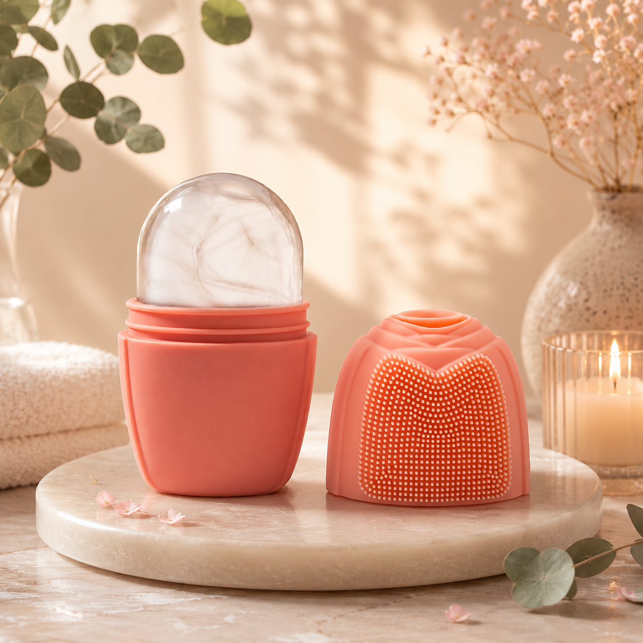 ❄️ Rouleau de Glace en Silicone pour le Visage (Plusieurs coloris au choix)