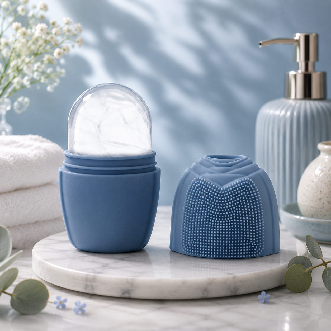 ❄️ Rouleau de Glace en Silicone pour le Visage (Plusieurs coloris au choix)