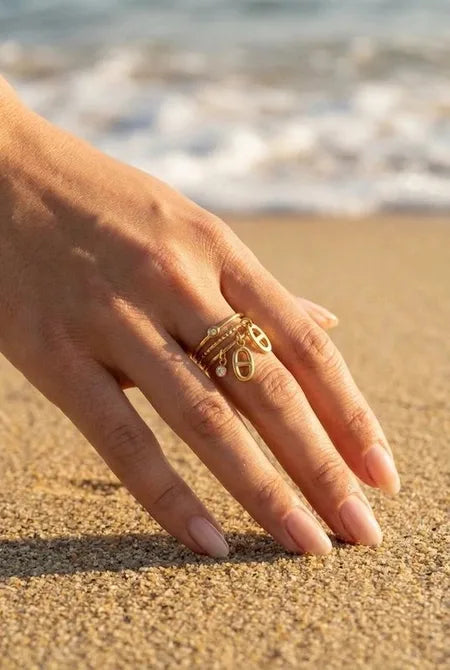 Bague Multi-Rangs – Acier Inoxydable ✨