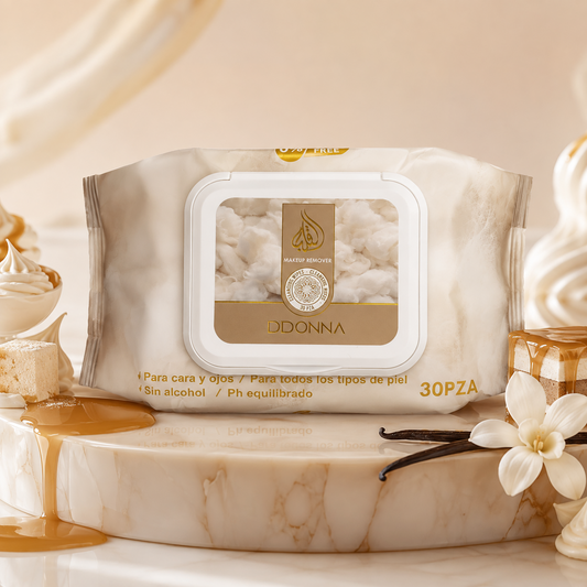 ✨ Lingettes Démaquillantes Hydratantes Dubai Gourmand – D’Donna – 30 lingettes