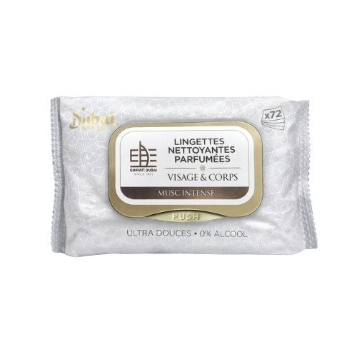 (Précommande) Lingettes nettoyantes parfumées Musc Intense 72 pcs - Dubai Style