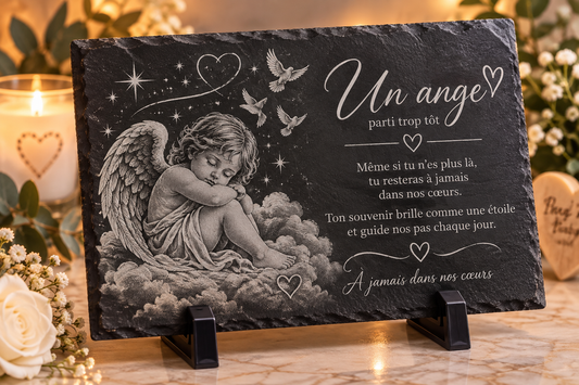 Ardoise commémorative personnalisée – 20 x 30 cm