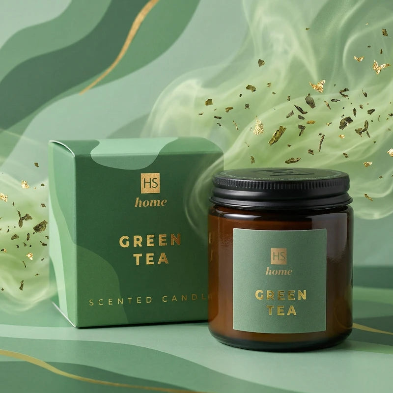 Bougie Parfumée HS HOME – Thé Vert (100 ml)
