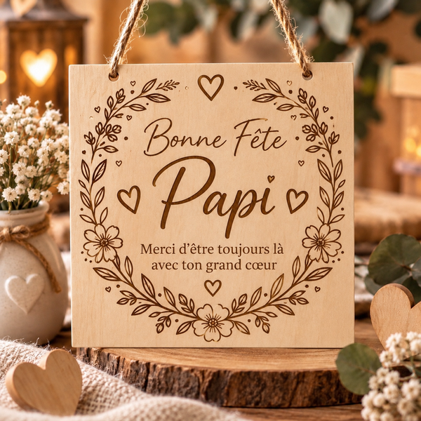 Plaque décorative personnalisée – Fête des Papis