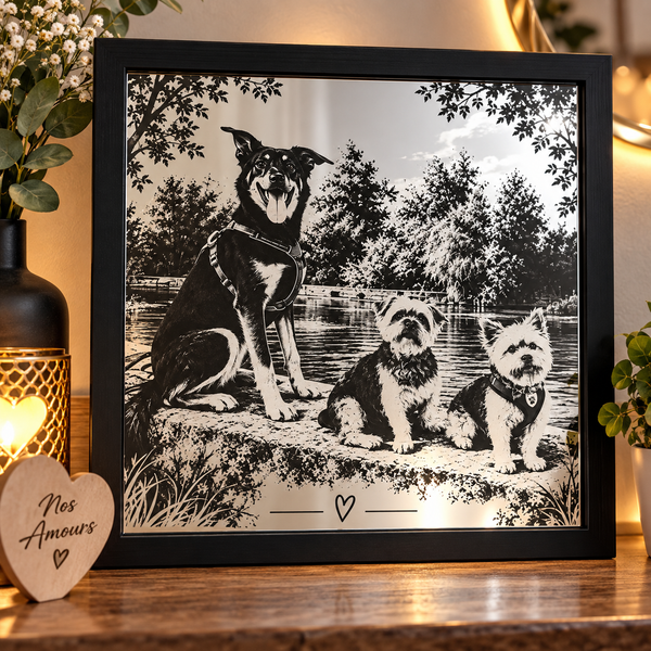 Miroir personnalisé animaux compagnie