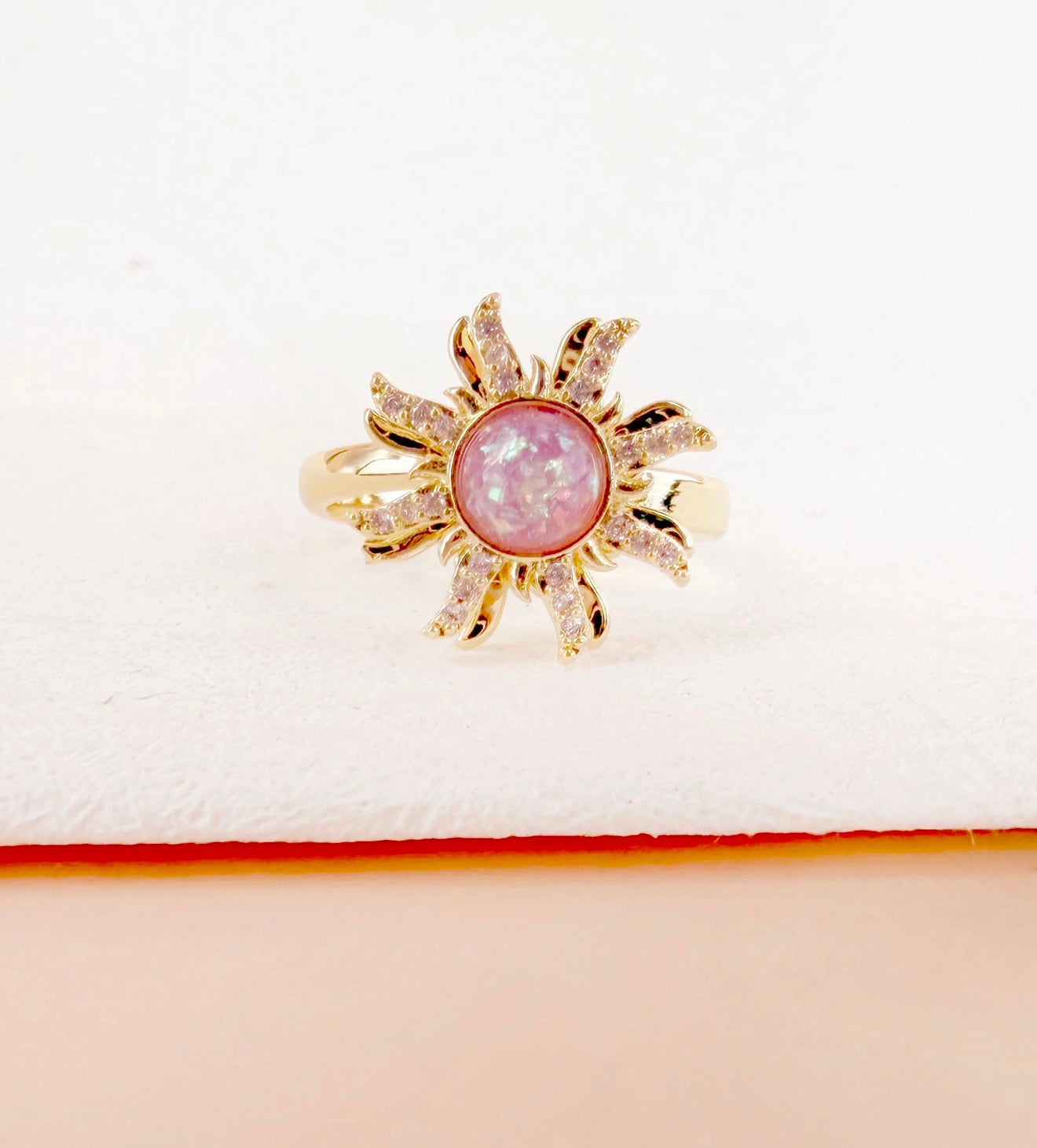 Bague anti stress soleil