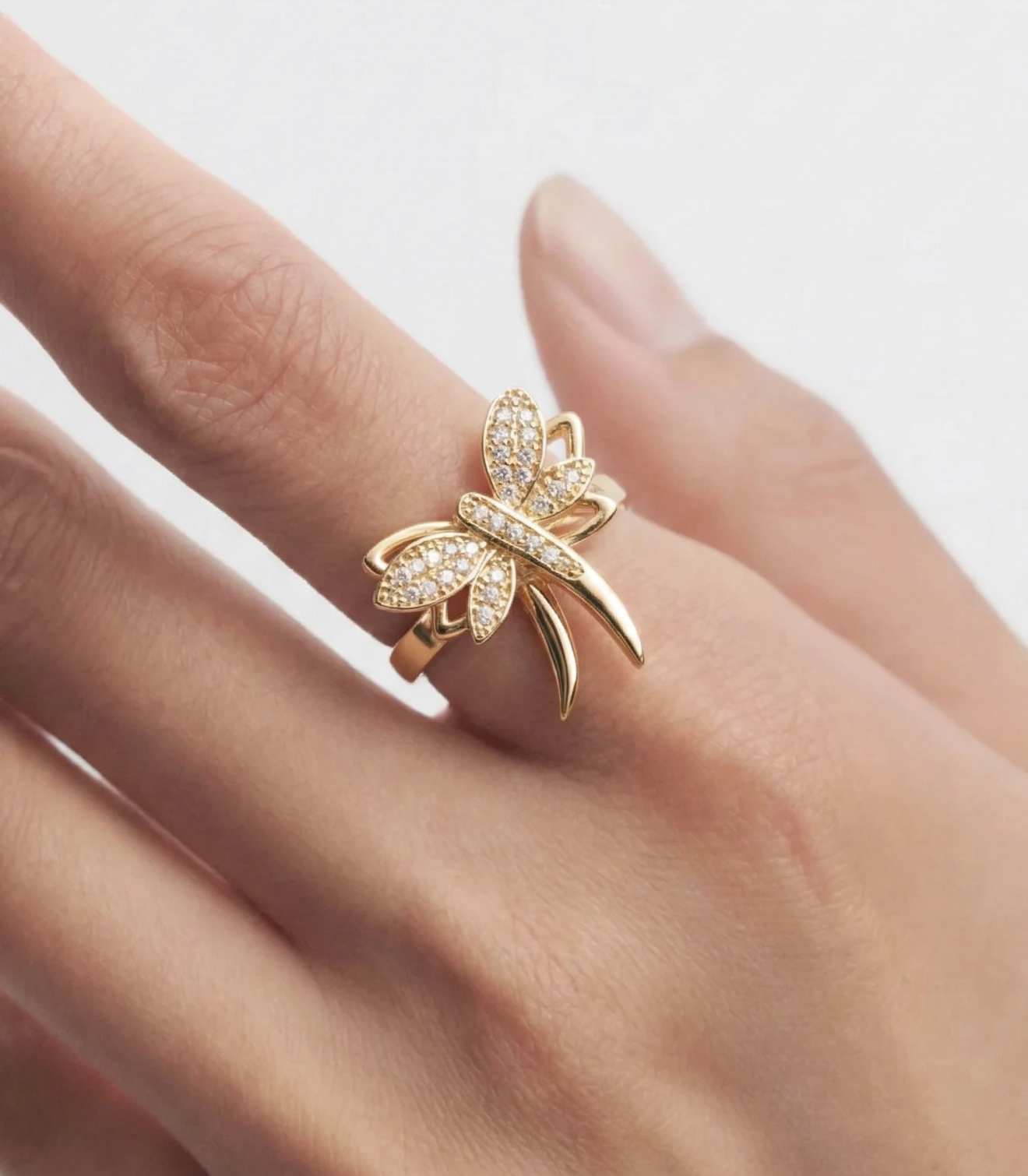 Bague anti stress libellule
