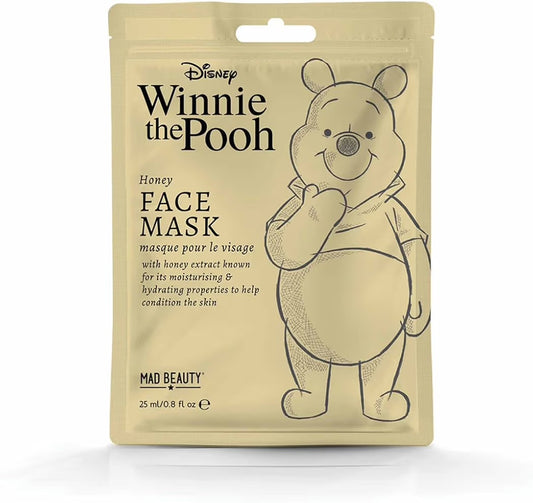 Masque Visage en Tissu Winnie l’Ourson – Extrait de Miel – 25 ml 🍯🐻