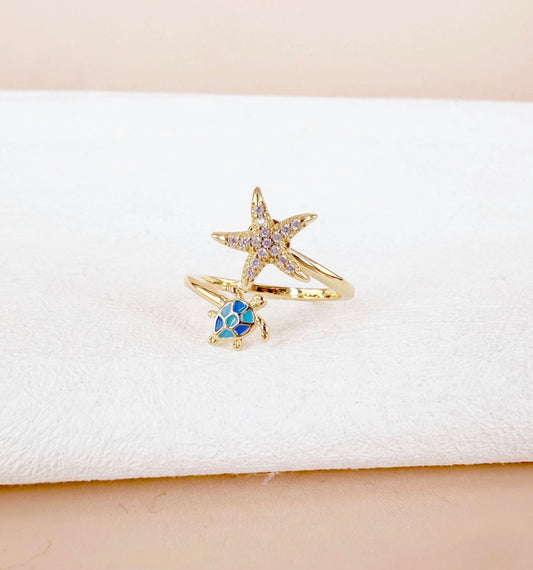 (Précommande) Bague anti stress étoile tortue