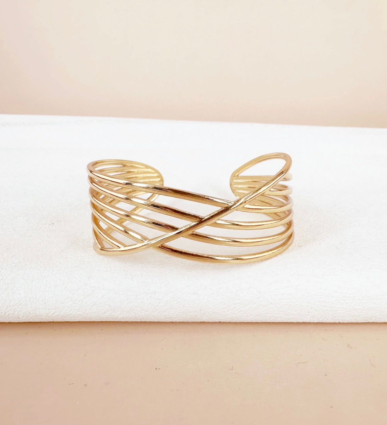 (Précommande) Bracelet manchette en acier inoxydable