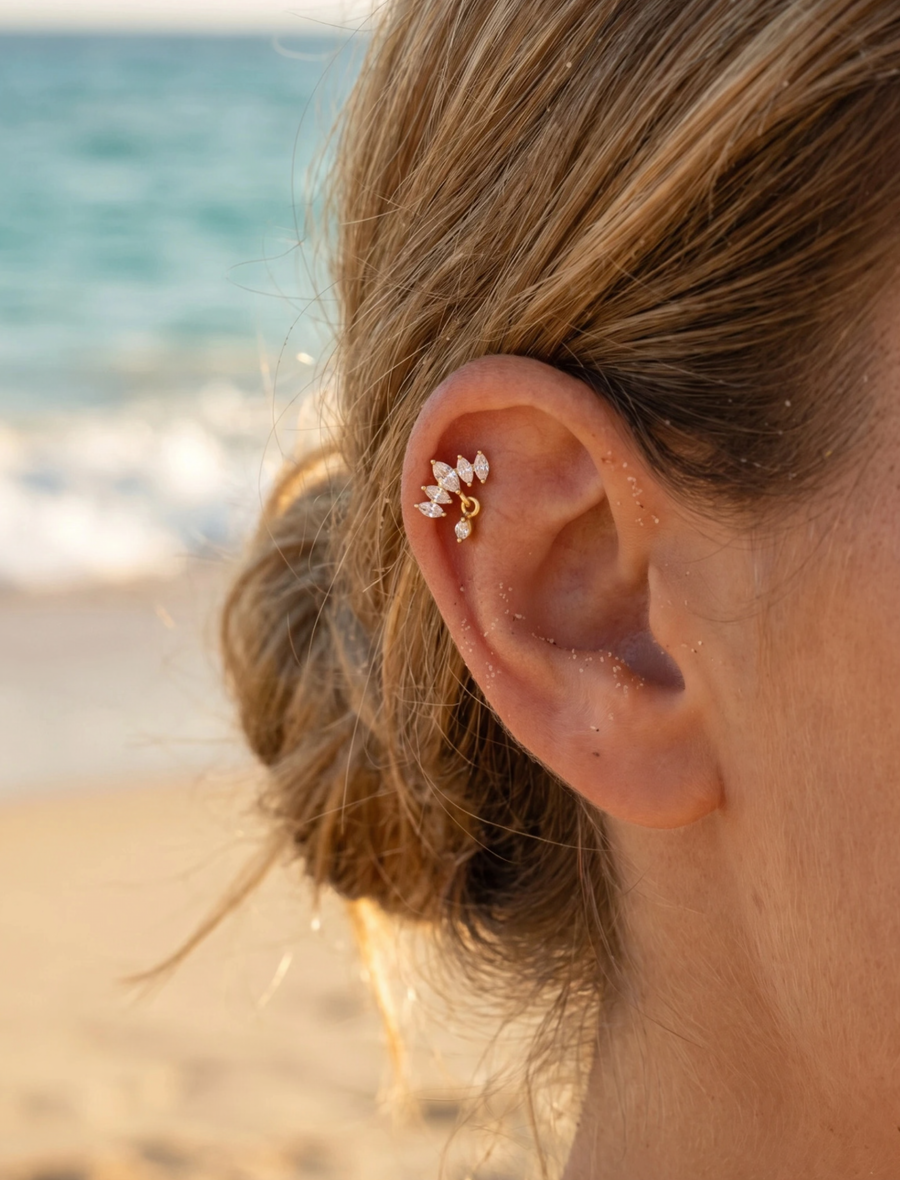 Piercing Oreille en acier inoxydable