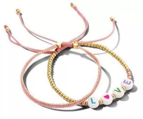 Ensemble de bracelets d'amour en perles pour enfants