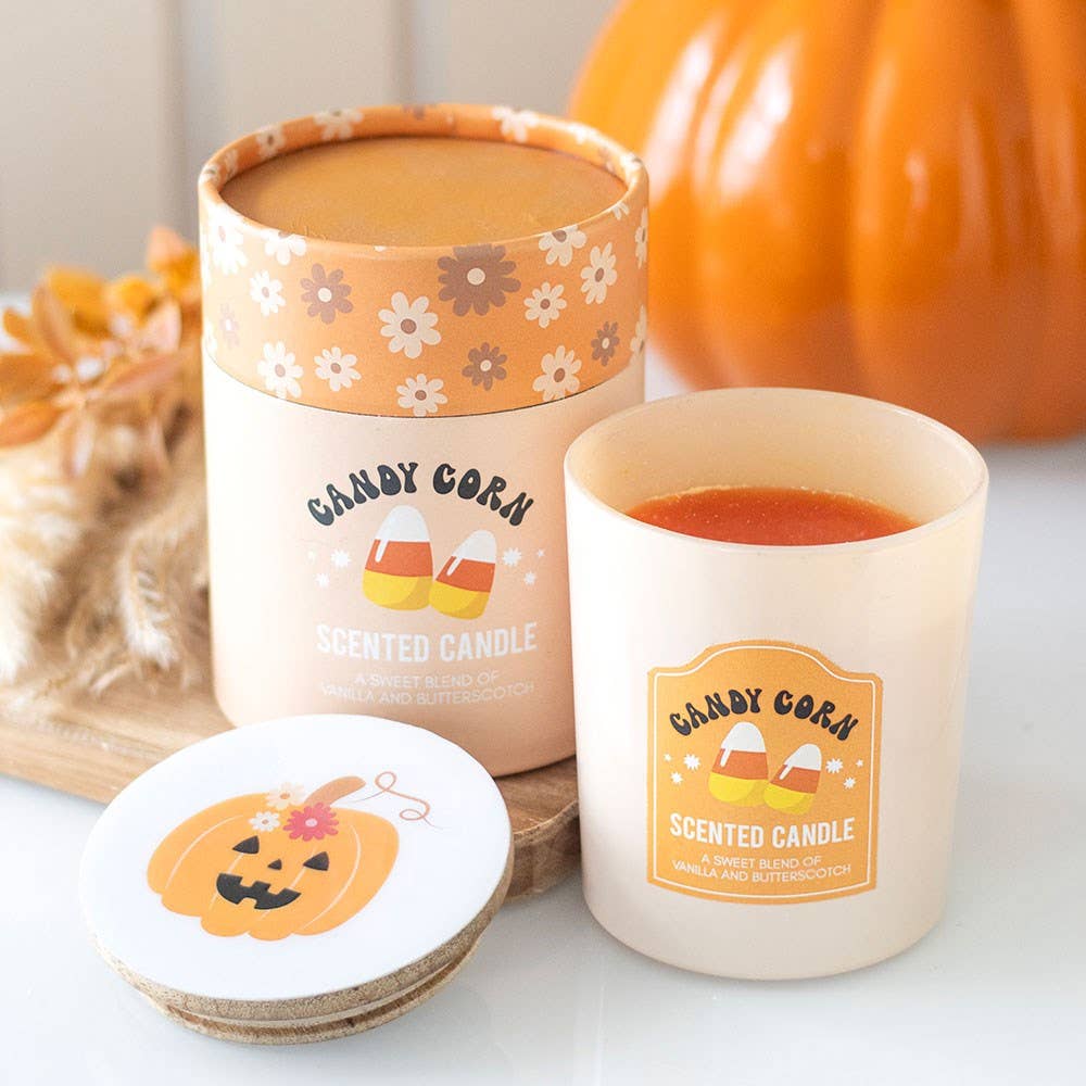 Bougie à la vanille et au caramel au beurre de Candy corn