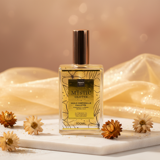 Huile corporelle pailletée 100 ml - Pistache caramel beurre