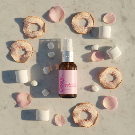 Brume pour le corps guimauve et pêche blanche — 30 ml