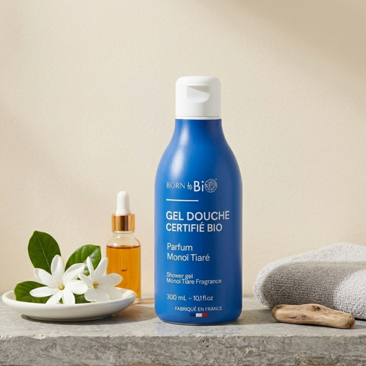 Gel douche Monoï Tiaré Cosmos Organic  - Born to Bio 300mL