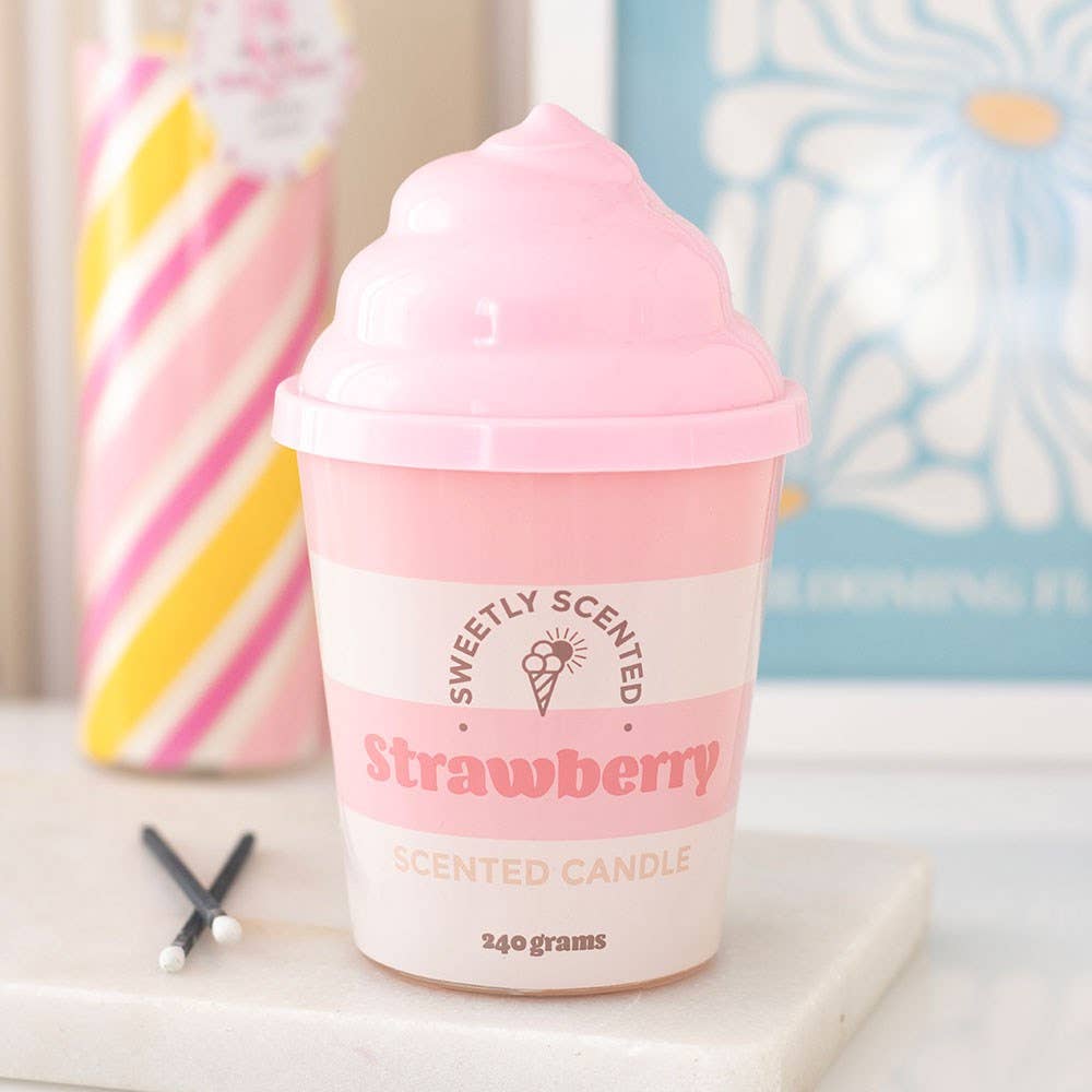 Bougie parfumée à la glace à la fraise