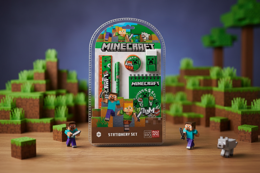 Ensemble de papeterie 5 pièces  - Minecraft
