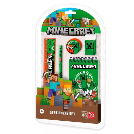 Ensemble de papeterie 5 pièces  - Minecraft