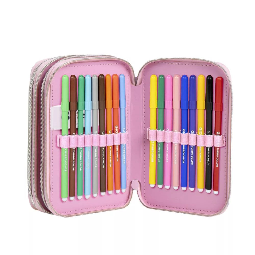 Trousse à crayons remplie Stitch 3 niveaux