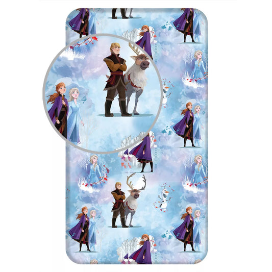 Drap housse 1 personne Reine des neiges