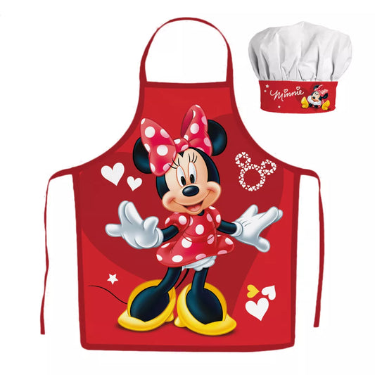 (Précommande)Tablier pour enfant avec toque Minnie