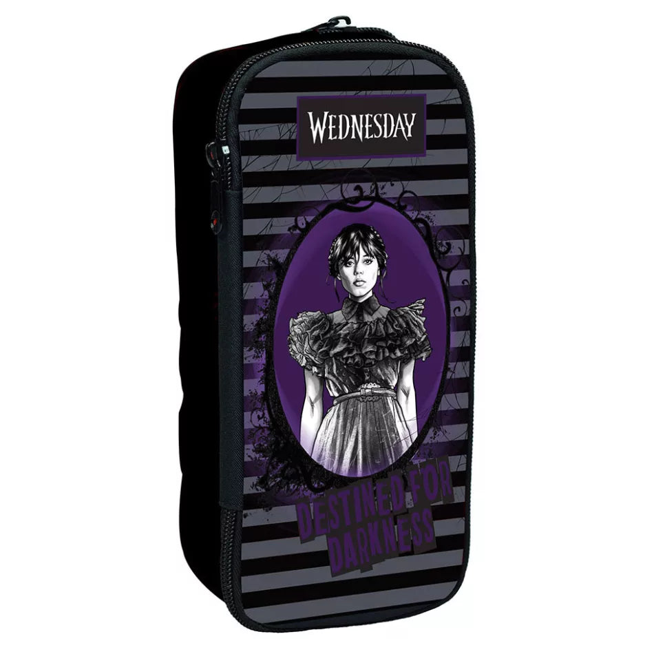 Trousse à crayons 2 compartiments Mercredi 26 cm