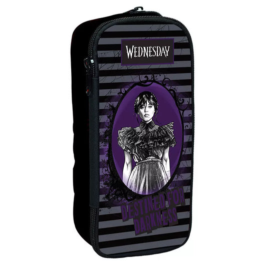 Trousse à crayons 2 compartiments Mercredi 26 cm