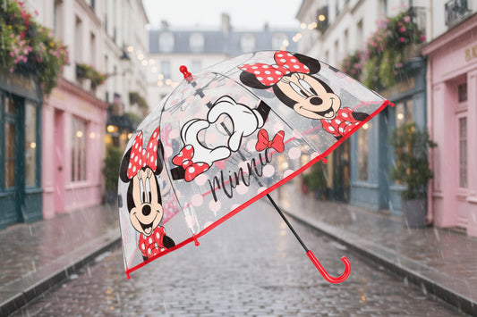 (Précommande) Parapluie transparent pour enfant Minnie Ø72 cm