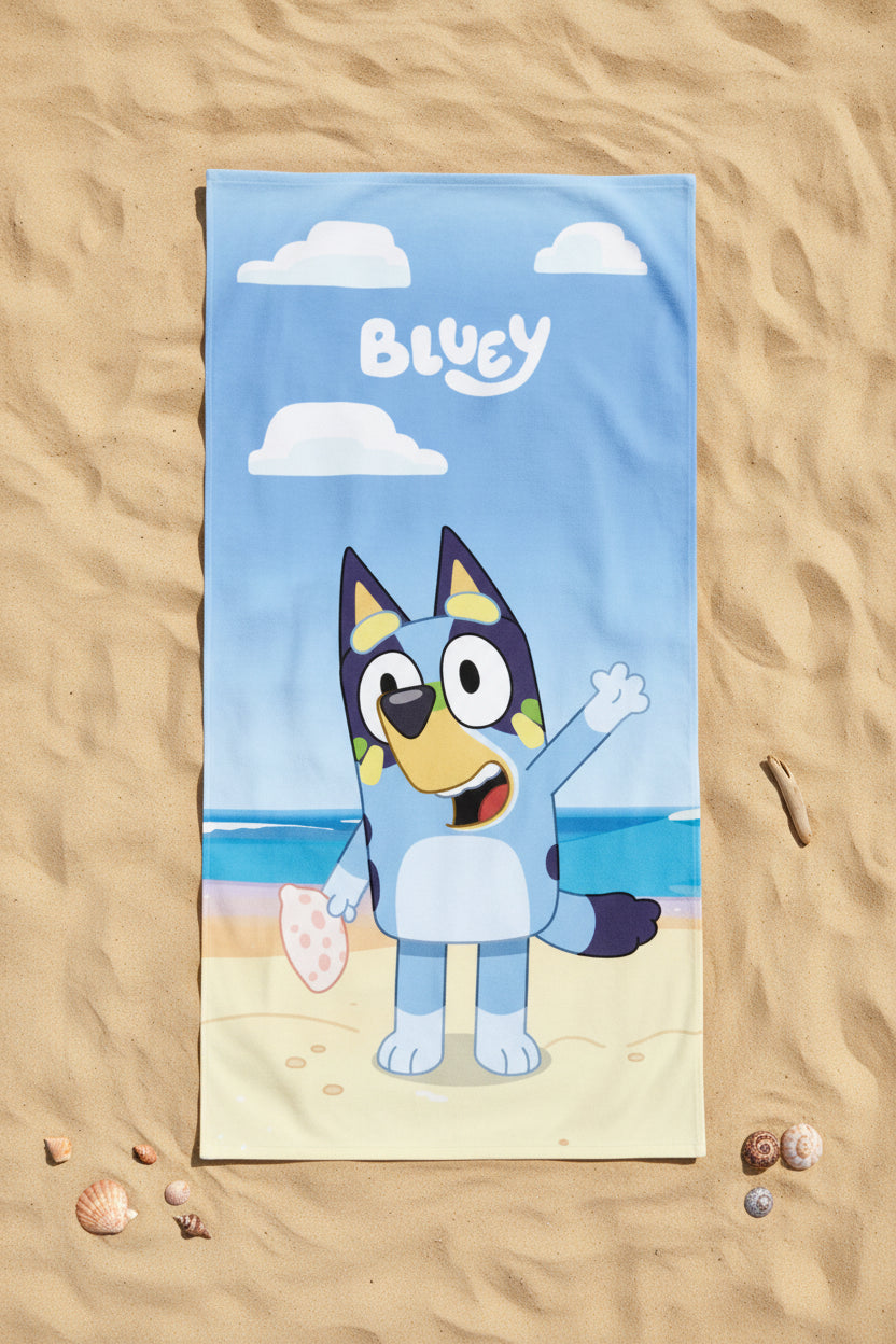 (Précommande) Serviette de plage Bluey 70x140cm (séchage rapide)