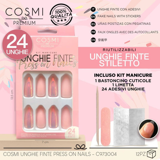 Kit faux ongles adhésifs premium
