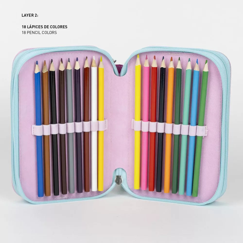 Trousse à crayons remplie Gabby 3 niveaux