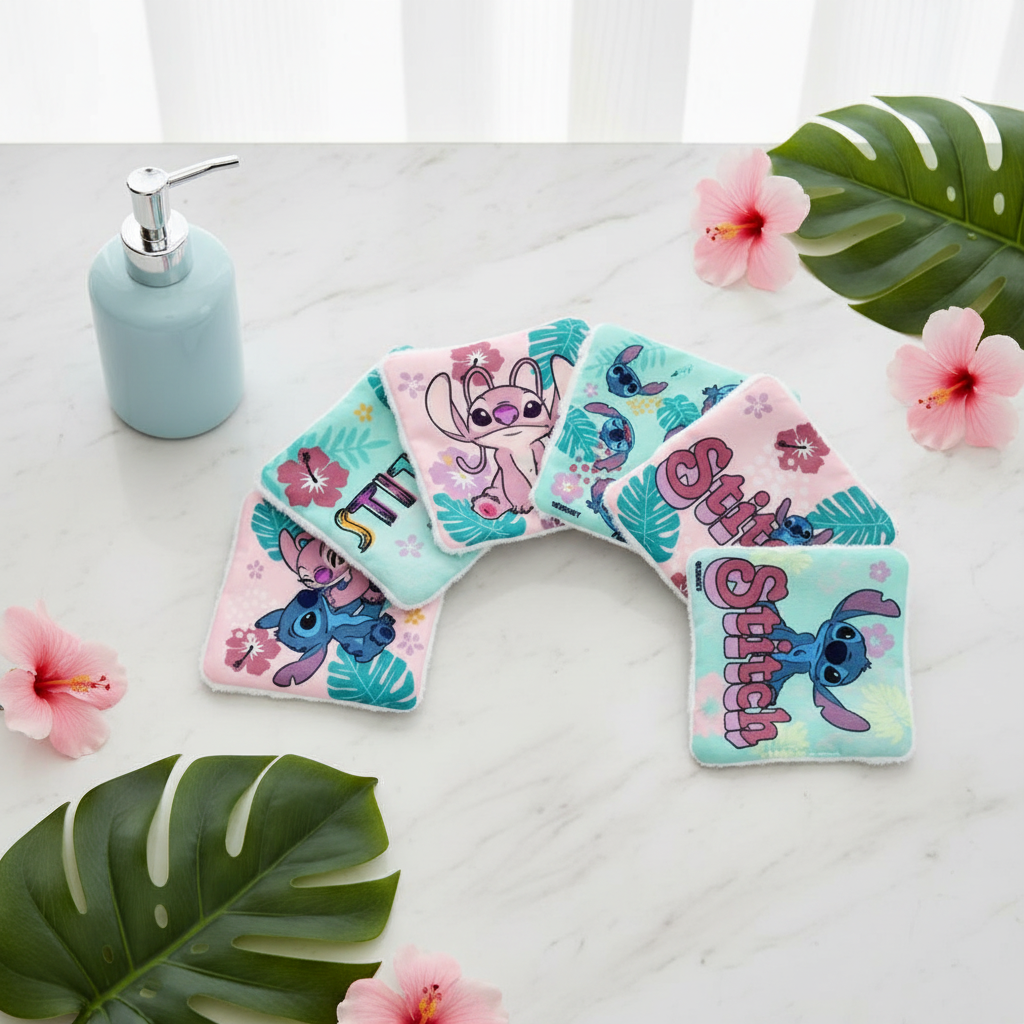 (Précommande) 6 Disques démaquillants réutilisables Stitch Disney