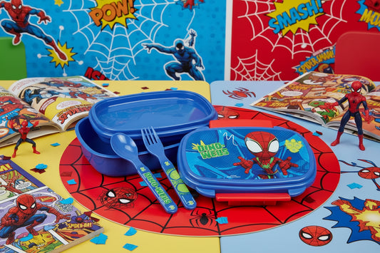 (Précommande) Coffret à sandwich Spiderman + ensemble de couverts