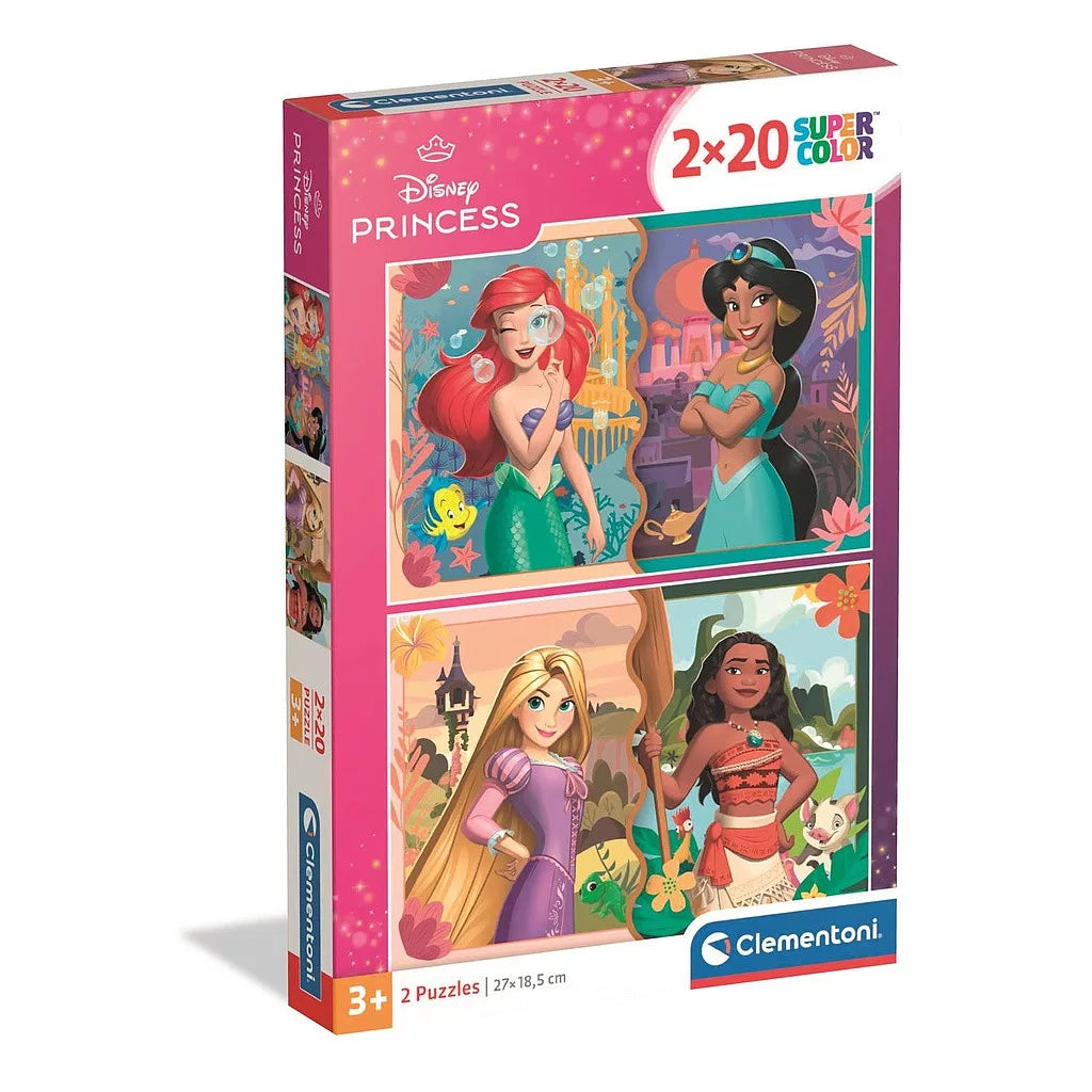 (Précommande) Puzzle 2x20 pièces Princesses Disney Clementoni