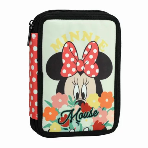Trousse à crayons remplie Minnie 2 niveaux